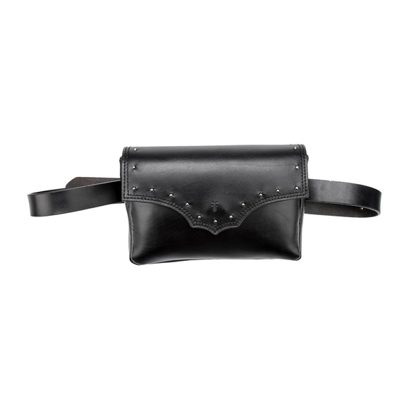 Frye Bags Frye Black Studded Western Leather Belt Bag L Xl Poshmark